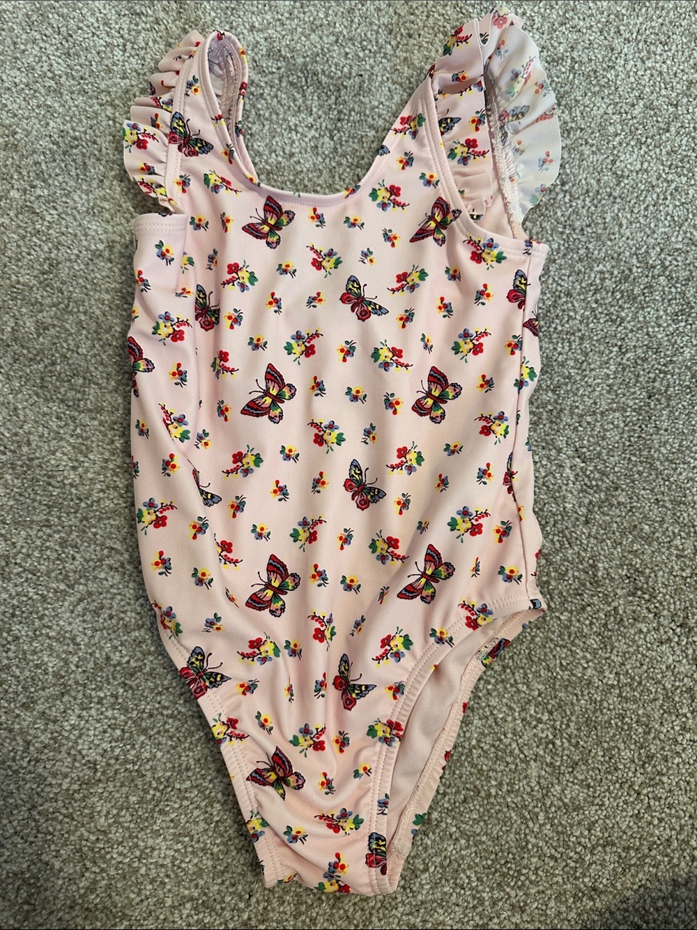 GAP Pink Butterfly Print One-Piece Swimsuit